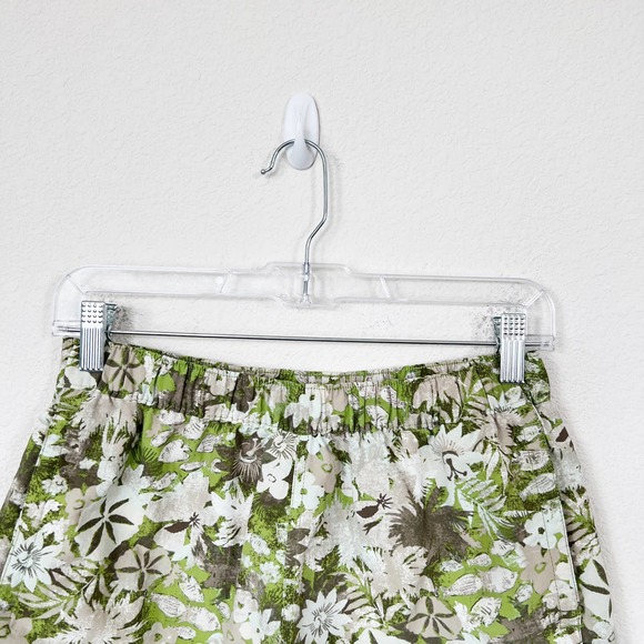 [Patagonia] Barely Baggies Green Floral Sand Dollar Neo Tropic Shorts Sz Small S - Picture 4 of 12